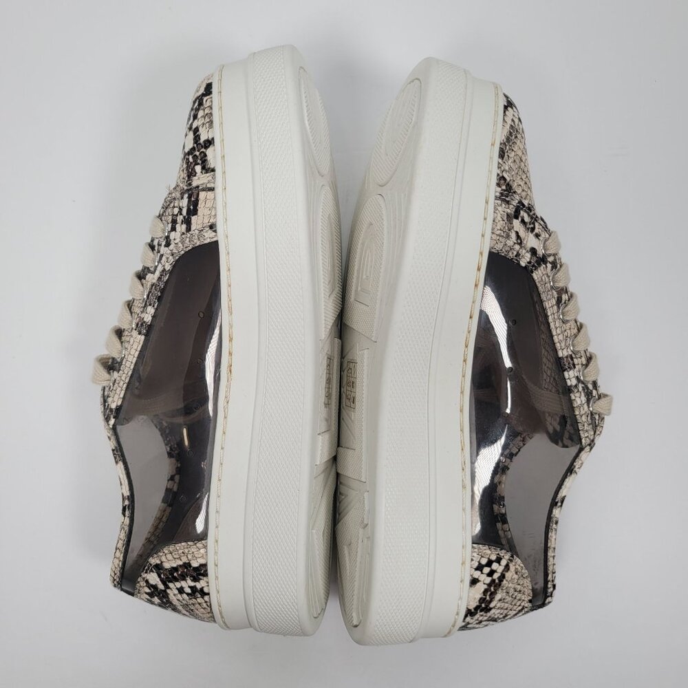 Aldo Platform Women’s Tan Black Lace Up Snake Print Sneaker US Size 6 - Picture 6 of 8